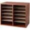 Safco Literature Organizer, Adj, 12-Cmp, 19-1/2"x12"x16", Cherry SAF9420CY - alternate 3